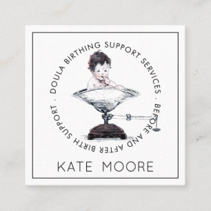 Carte De Visite Carré Doula Mid Wine Birth Services