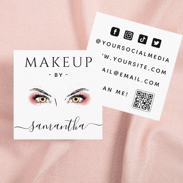 Carte De Visite Carré Dramatic Eye Makeup Artist  (Créateur téléchargé)
