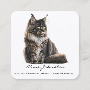 Carte de visite Carré du chat Maine Coon