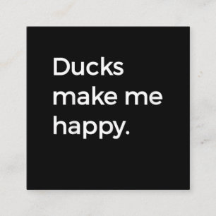 Carte De Visite Carré Duck Love I Love Pet Ducks Duck Farmer