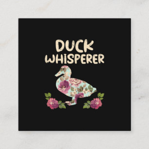 Carte De Visite Carré Duck Whisperer Fleur Drôle Agriculture Animal de f