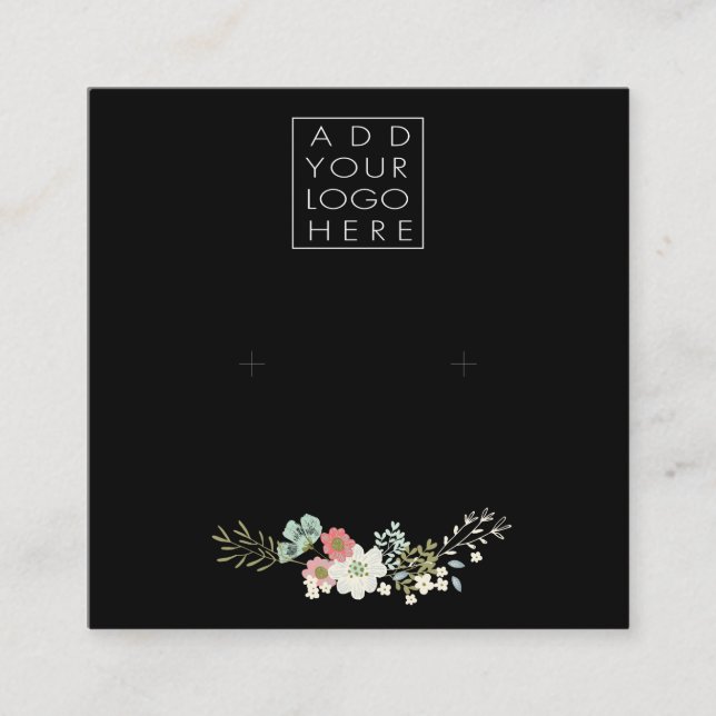 Carte De Visite Carré Earrings Backing Cards Add Your Own Logo (Devant)