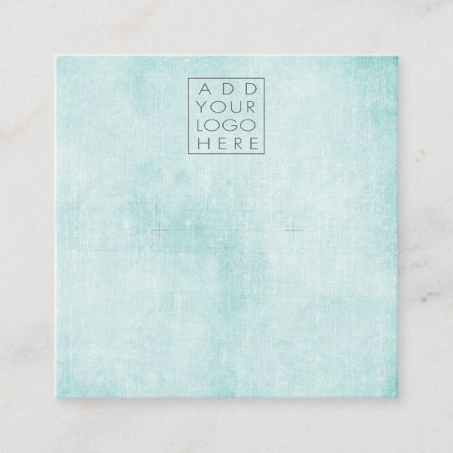 Carte De Visite Carré Earrings Backing Cards Aqua Add Your Own Logo (Devant)