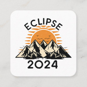 Carte De Visite Carré Éclipse solaire totale 2024