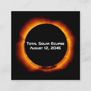 Carte De Visite Carré Éclipse solaire totale 2045