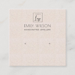 CARTE DE VISITE CARRÉ ÉCRAMIQUE DE CÉRAMIQUE ROSE DOUX ET ROSE MOUILL