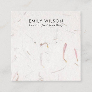 CARTE DE VISITE CARRÉ ÉCRAN D'APPROVISIONNEMENT EN PAPIER BLANC EN PÉTAL