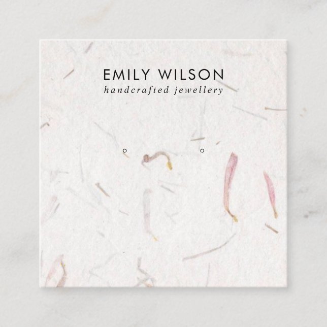 CARTE DE VISITE CARRÉ ÉCRAN D'APPROVISIONNEMENT EN PAPIER BLANC EN PÉTAL (Devant)