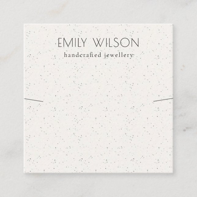 Carte De Visite Carré Écran de bande de collier en céramique blanche sou (Devant)