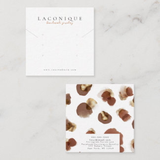 Carte De Visite Carré Écran de bijoux | Boucles de bijoux | Leopard