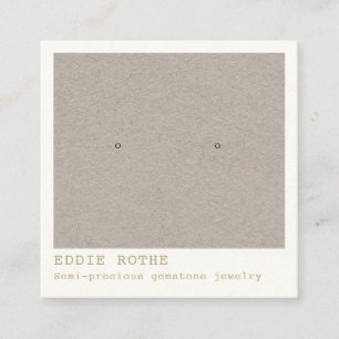 Carte De Visite Carré Écran de bijoux Kraft simple