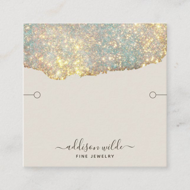 Carte De Visite Carré Écran de bracelet Holographique moderne Parties sc (Devant)