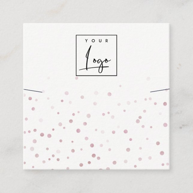 Carte De Visite Carré Écran de collier de logo Confetti (Devant)