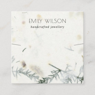 Carte De Visite Carré Écran de collier de texture de papier fait main