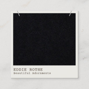 Carte De Visite Carré Écran de collier Kraft noir moderne