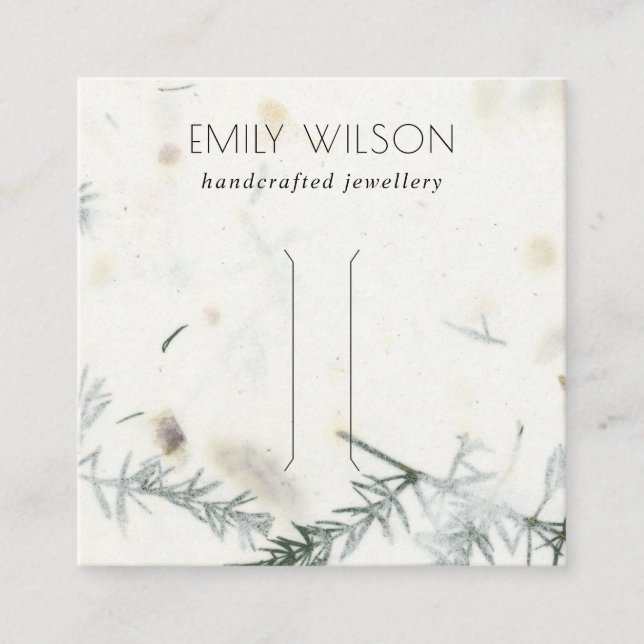 Carte De Visite Carré Écran de la pince à cheveux Foliing en papier fait (Devant)