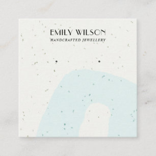 CARTE DE VISITE CARRÉ ÉCRAN DE RESTAURATION DE L'ÉTUDE BLEUE CÉRAMIQUE A