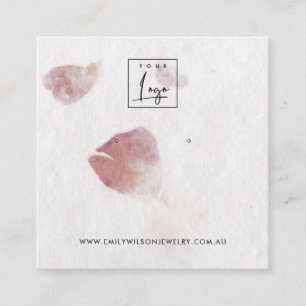 CARTE DE VISITE CARRÉ ÉCRAN DE RESTAURATION DE PAPIER PINK PETAL FABRIQU