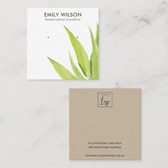 CARTE DE VISITE CARRÉ ÉCRAN D'ÉTUDE DE RESTAURATION DE LA FAUNE DE L'EUC (Devant / Derrière)