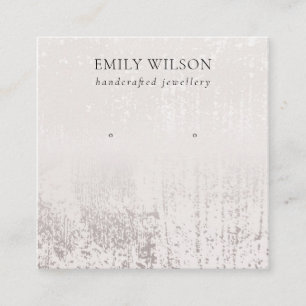 Carte De Visite Carré Écran d'oreille Abstrait Silver Rose Gold Stud 
