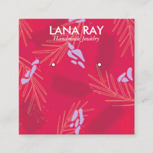 Carte De Visite Carré Écran d'oreille botanique tropical moderne