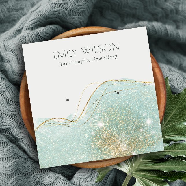 Carte De Visite Carré Écran d'oreille brillant de Parties scintillant Tu (Créateur téléchargé)