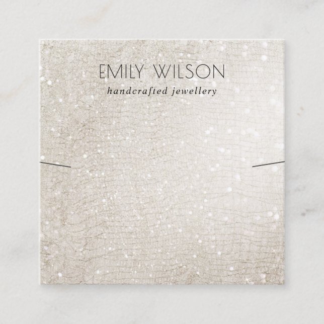 Carte De Visite Carré Écran d'oreille brillant Parties scintillant en ar (Devant)