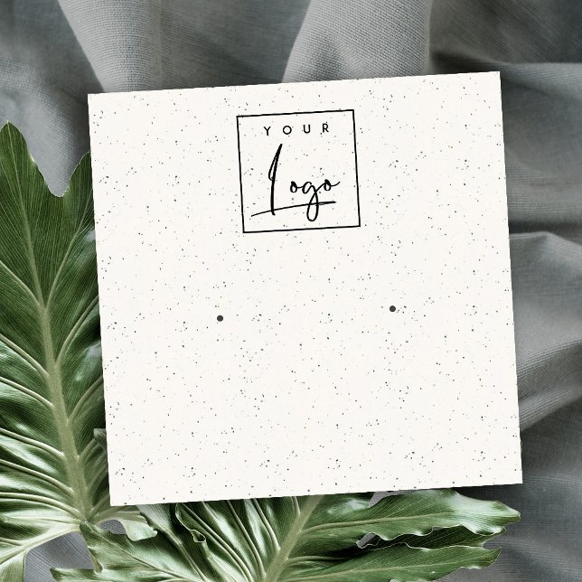 Carte De Visite Carré Écran d'oreille en céramique blanche douce (Créateur téléchargé)