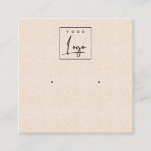 Carte De Visite Carré Écran d'oreille en céramique rose pâle