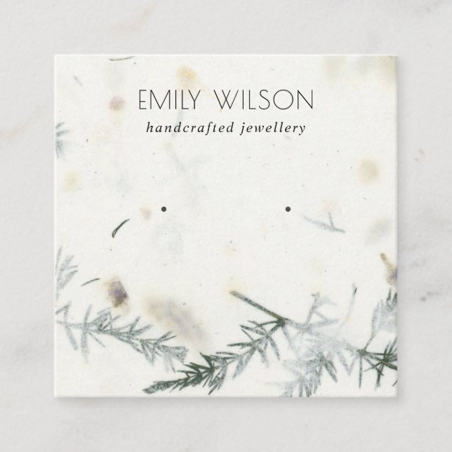 Carte De Visite Carré Écran d'oreille Foliage papier fait main (Devant)