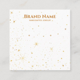 Carte De Visite Carré Écran d'oreille minimal Gold Galaxy
