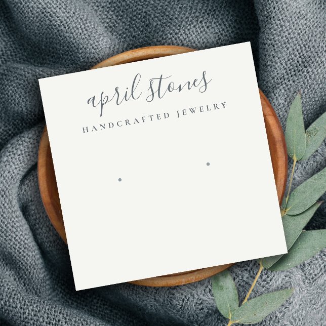 Carte De Visite Carré Écran d'oreille noir gris minimal (Créateur téléchargé)