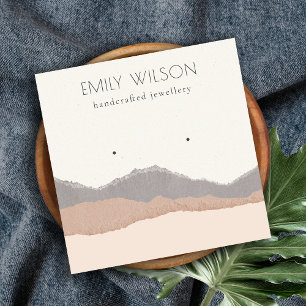 Carte De Visite Carré Écran d'oreille Pastel Blush Kraft Mountain