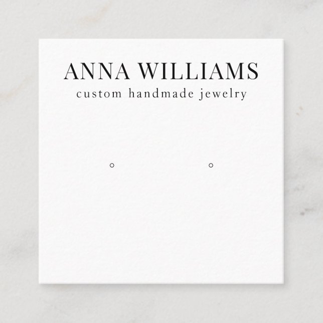 Carte De Visite Carré Écran moderne noir et blanc pour les coiffures (Devant)