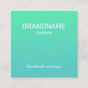 Carte De Visite Carré Écran Turquoise de l'arc-en-ciel de couleurs de d