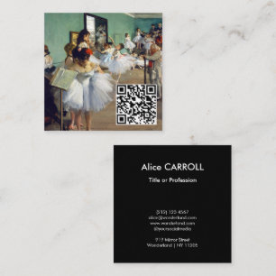 Carte De Visite Carré Edgar Degas - Classe de danse - Code QR