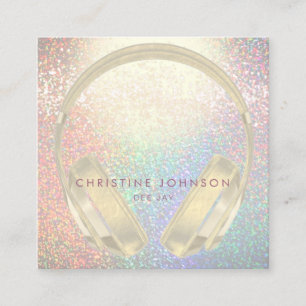 Carte De Visite Carré effet étincelant dee jay
