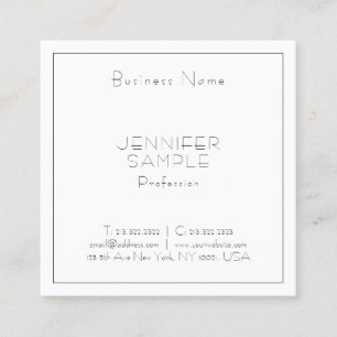 Carte De Visite Carré Elégant Carré professionnel Luxe Modèle moderne