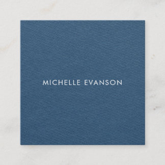 Carte De Visite Carré Élégant chic marine bleu minimaliste