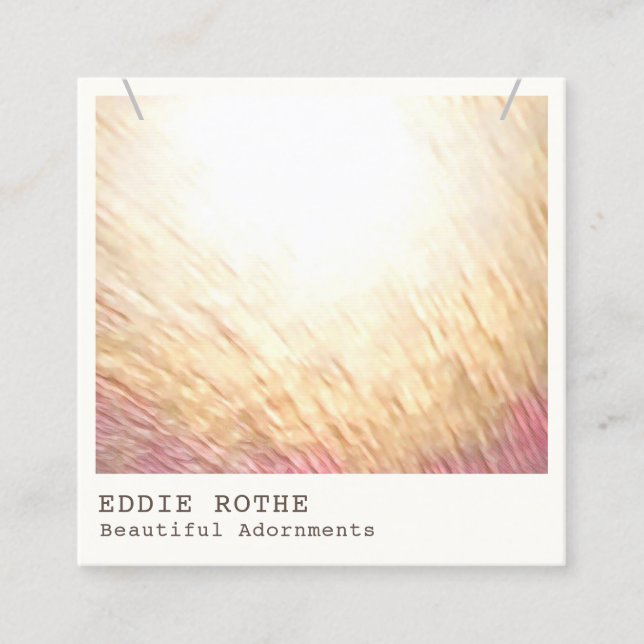 Carte De Visite Carré Élégant Chic Moderne Collier Affichage Carré Busin (Devant)