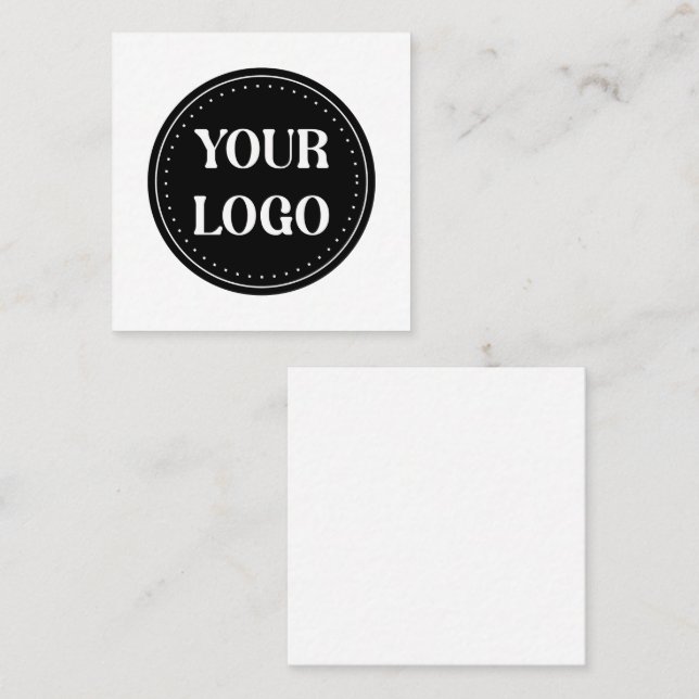 Carte De Visite Carré élégant, contemporain, poli et personnalisable (Devant / Derrière)