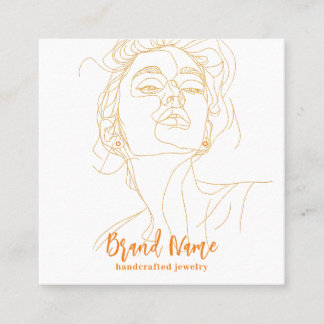 Carte De Visite Carré Élégant écran minimaliste d'écoute de dessin (Vol.