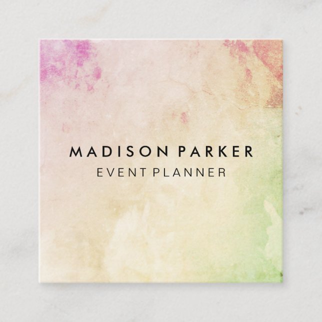 Carte De Visite Carré Élégant et moderne (Devant)