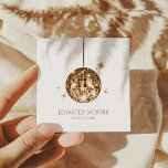 Carte De Visite Carré Elégant Gold Disco Ball personnalisé<br><div class="desc">C'est un Elegant Gold Sparkly Disco Ball Carte de visite personnalisé!</div>