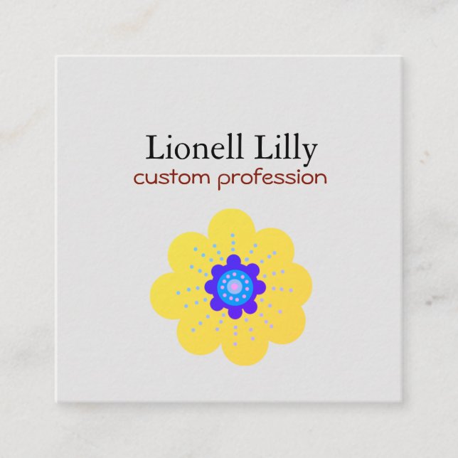 Carte De Visite Carré Élégant minimal personnalisé  (Devant)