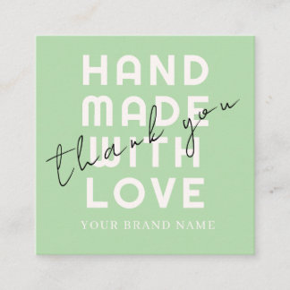 Carte De Visite Carré Elegant Minimalist Typography Olive Simple Square