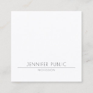 Carte De Visite Carré Élégant Minimaliste Moderne Simple Luxueux Tendanc