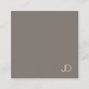 Carte De Visite Carré Élégant Monogramme d'harmonie couleur moderne pr