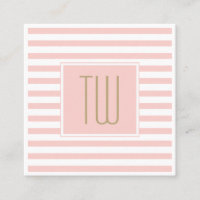 Élégant Monogrammé Moderne Texte Rose Or