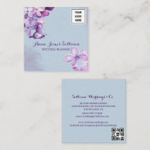 Elegant Purple Watercolor Wedding Planner Logo